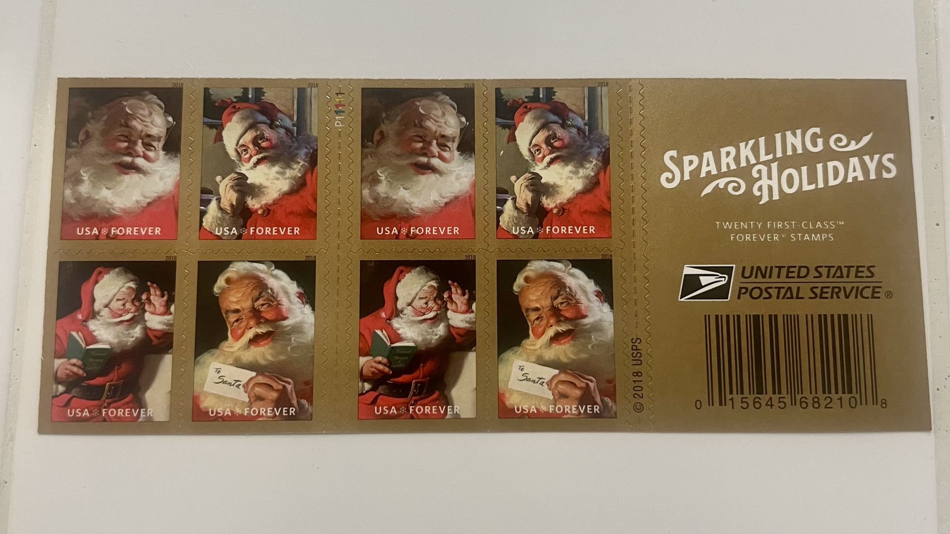 Sparkling Holidays Vintage Christmas Forever Stamps 2018 