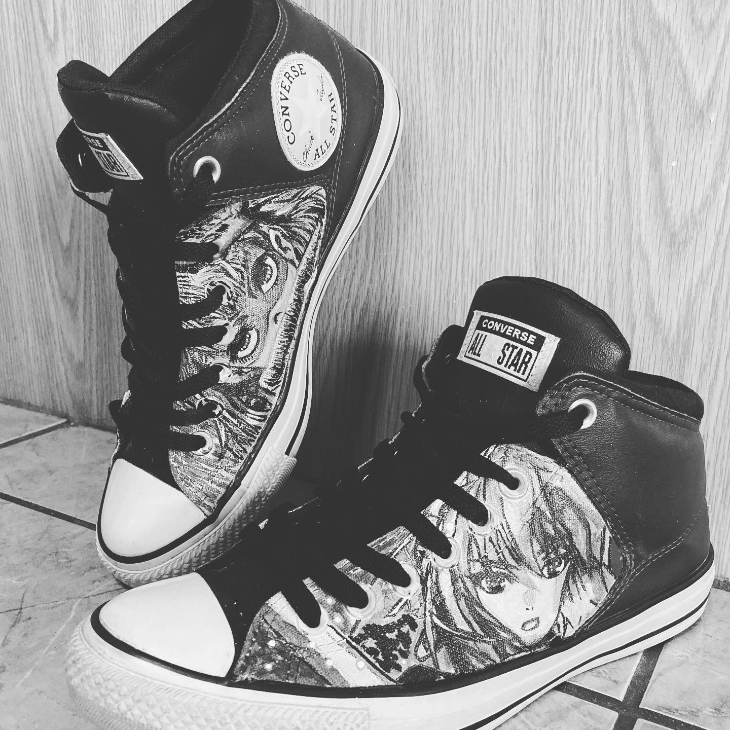 Anime Custom Paint Shoes Converse