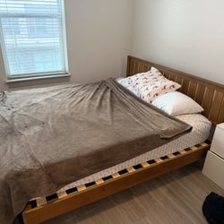 Bed frame And Mattress (less Than A Year) 