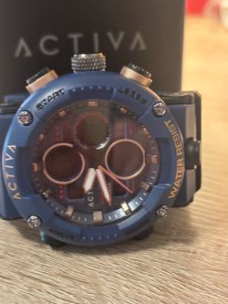 Activa by Invicta navy blue sport watch brand new in original box no pillow