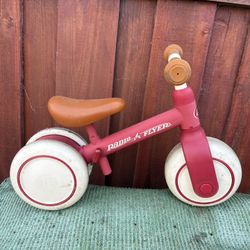 Radio Flyer Steady Start 8" Kids' Balance Bike - Red: Steel Frame, Adjustable Seat - OBO