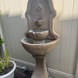 Stone 3 Tier Standing Wall Fountain 