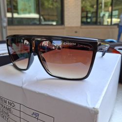 Brown Rectangle Sunglasses 