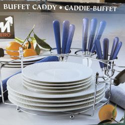 Metro Buffet Caddy – Plate & Flatware Organizer