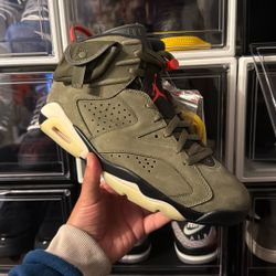 TRAVIS SCOTT JORDAN 6 OLIVE SZ 10
