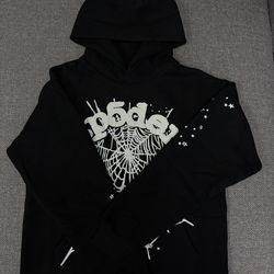Sp5der Hoodie Black Spider Web Graphic OG