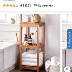Mesa 3-Tier Acacia Storage Shelf Solid wood, natural finish