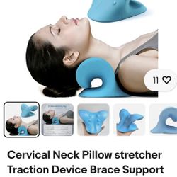Cervical Neck Pillow stretcher [2]]Traction Device Brace Support Pain Relief Massage $10 new