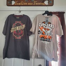 Really Cool Hatd Rock TEE And Johnny Cupcakes! NEW. $20 EACH