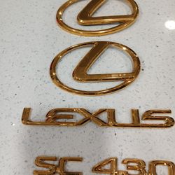 Lexus OEM Emblems- Gold