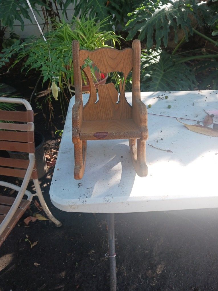 Doll Wooden Rocking Chair