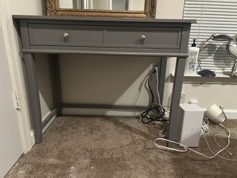 Gray desk / vanity *mirror not included*