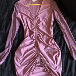 Pink Ruched Dress
