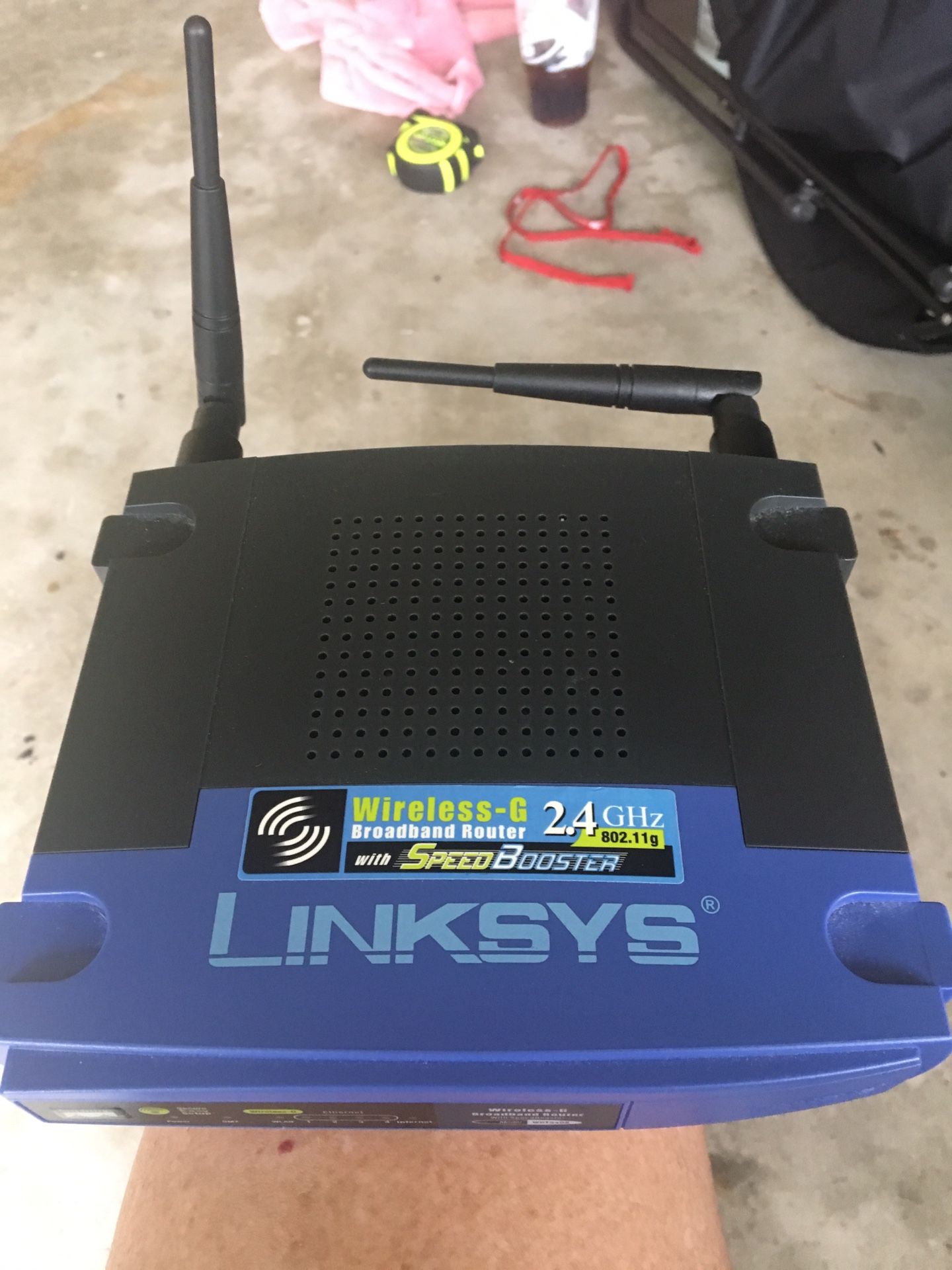 Linksys 2.4 GHz Broadband Wireless Router with Speed Booster.