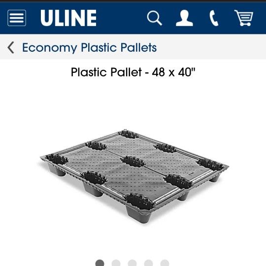 Uline H990 Plastic Pallet 48 X 40. Pallets,