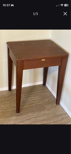 Vintage Brodart Solid Wood Side Table / Low Utility Stand