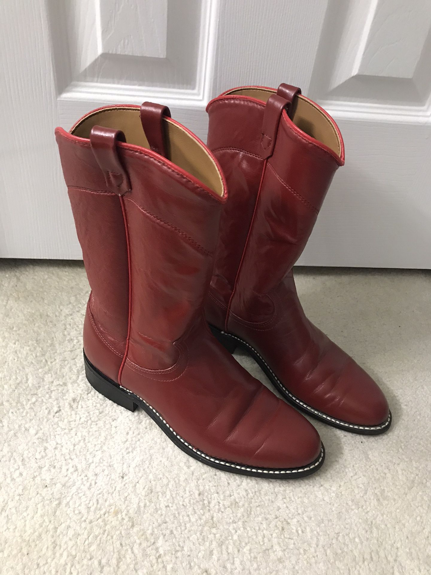 Ladies red cowboy boots size 7
