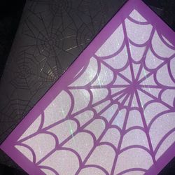 Spiderweb Glitter Halloween Card! Super Unique! 