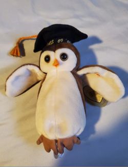 Ty Beanie Baby - Wise the Owl (Class of 1998) 1997 / 1998 W/ ERRORS