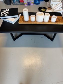 Crate and barrel black coffee table