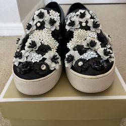 Michael Kors Floral Sequined Slip-On Sneakers