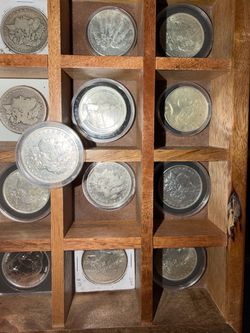 Morgan dollars , Peace dollars , walking liberty , barber dime, silver rounds