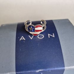 Vintage AVON Sterling Silver Americana Anywhere Pinky/Toe Ring
