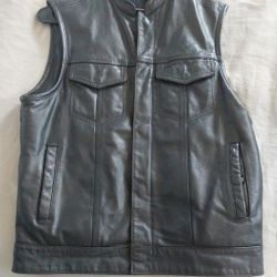 Motor Cycle Vest 100% Leather NEW