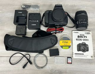 Canon EOS Rebel T5 DSLR 18MP Camera w/ 18-55mm Lens, Charger & Bag (PO1010697)