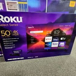 50” Roku Smart 4K LED Tv!!