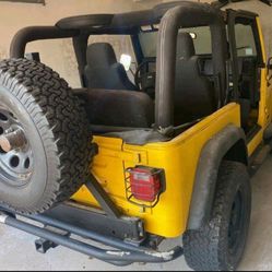 ONLY PARTS ,SÓLO  PARTES 2004 JEEP WRANGLER TJ X MODEL 4.0 6 CYL AUTOMATIC, 2 OWNER 4X4 ONLY BODY TUB COMPLET WITH DASH,HOOD ,GRILL ,FENDERS AND MORE 