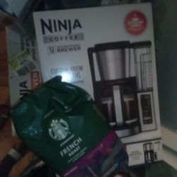 Ninja Coffee Maker And Large Starbucks Coffee 