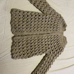 Brown Crochet Long Sleeve 