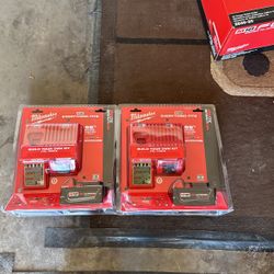 Milwaukee batteries and charger