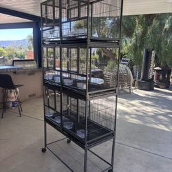 Triple Stack Bird Cage