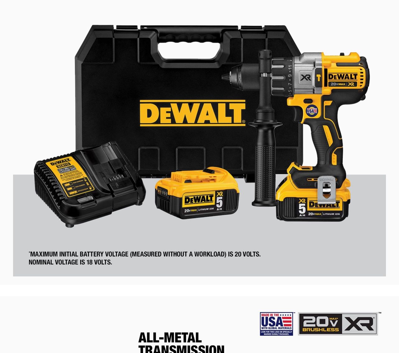 Dewalt Dcd996p2 With Hard case Kit 20 Volt
