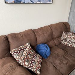 Suede sofa for Sale – No Pets/No Smoke