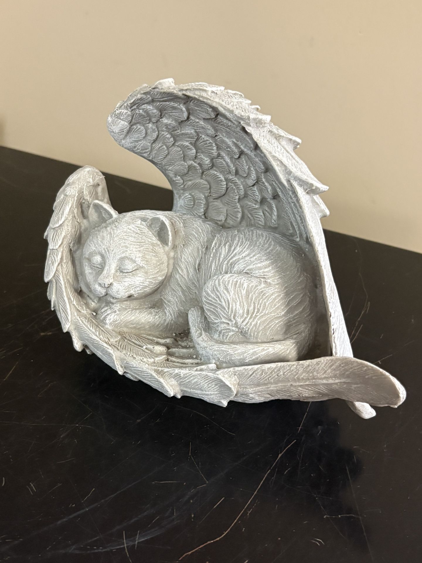 Beautiful Cat In Angel Wings Yard Decor 8”