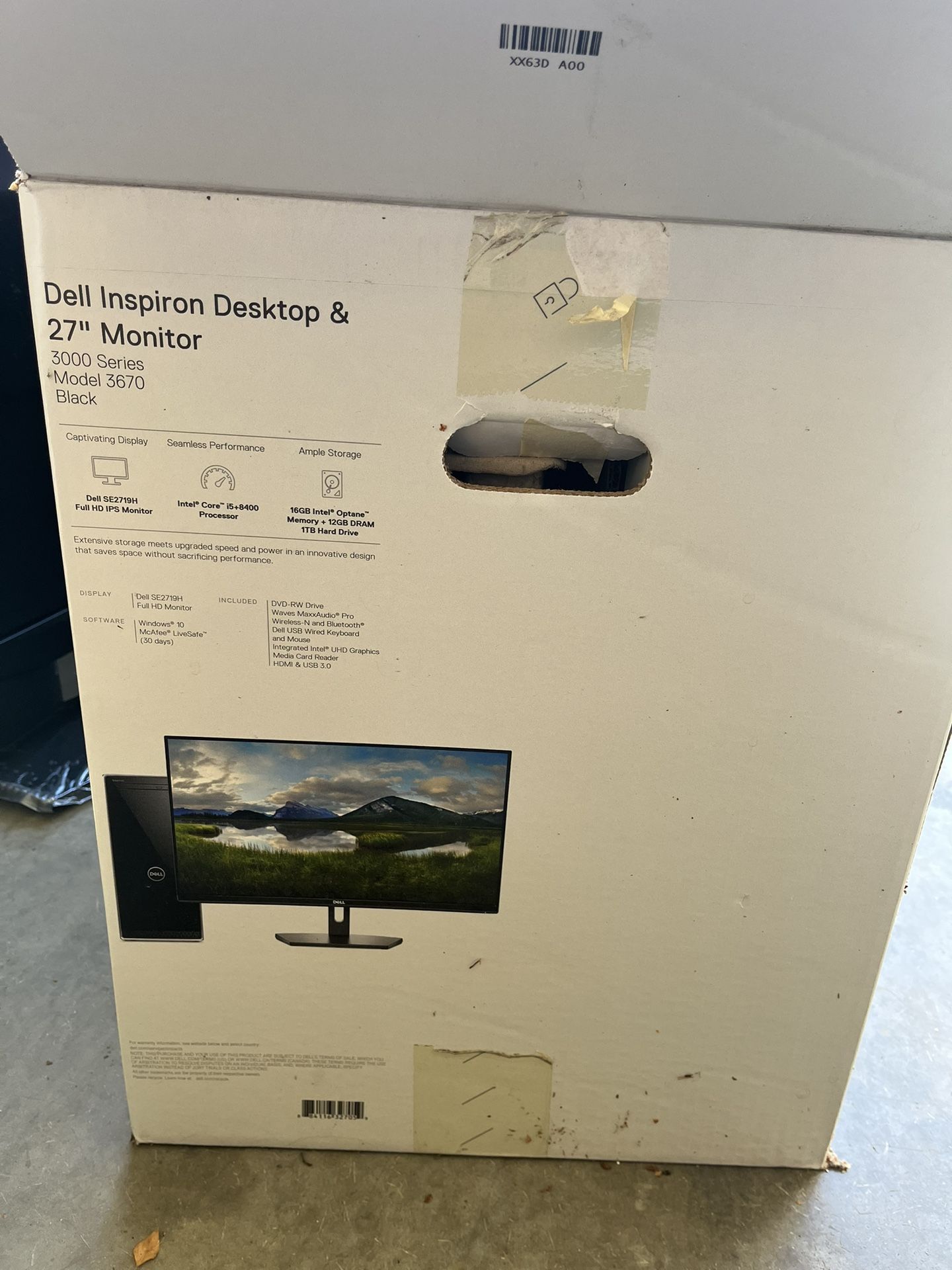 Dell Inspiron Model 3670 Computer & Monitor