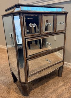 Distressed Mirrored Dresser