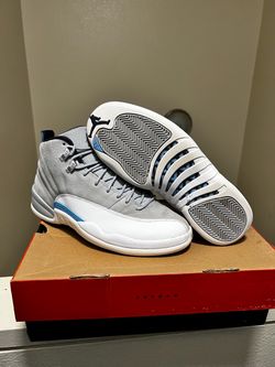 Jordan 12 grey university blue