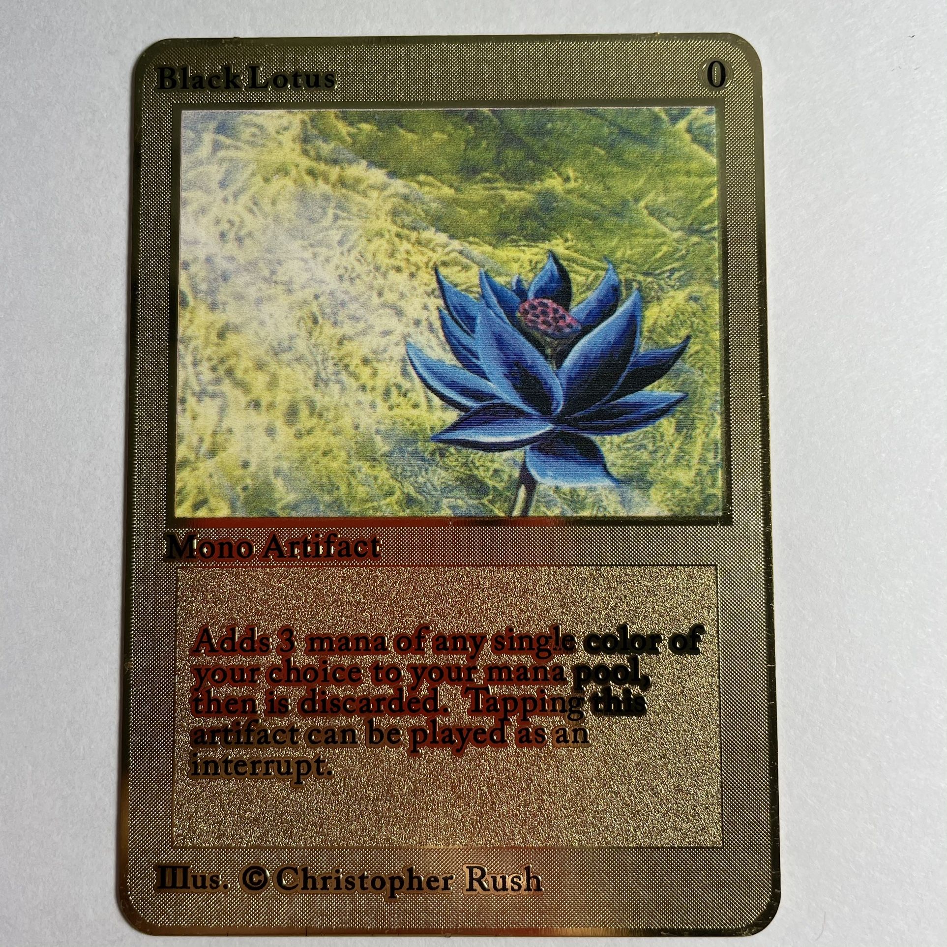 Gold Metal Beta Black Lotus MTG Magic card