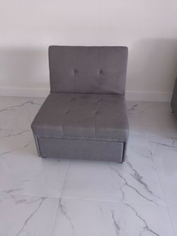 Ottoman, single bed, chair
