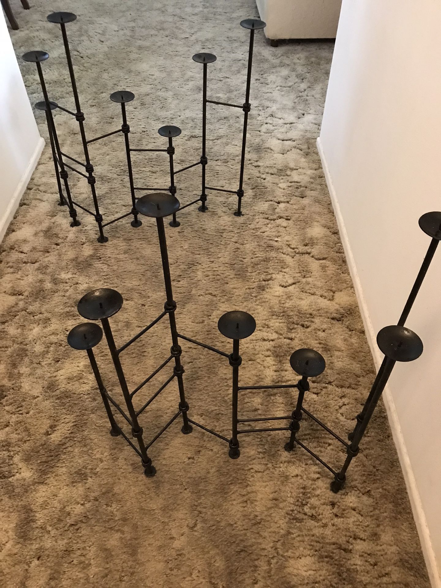Wrought Iron Black Extendable Candle Holder 29” $15.00