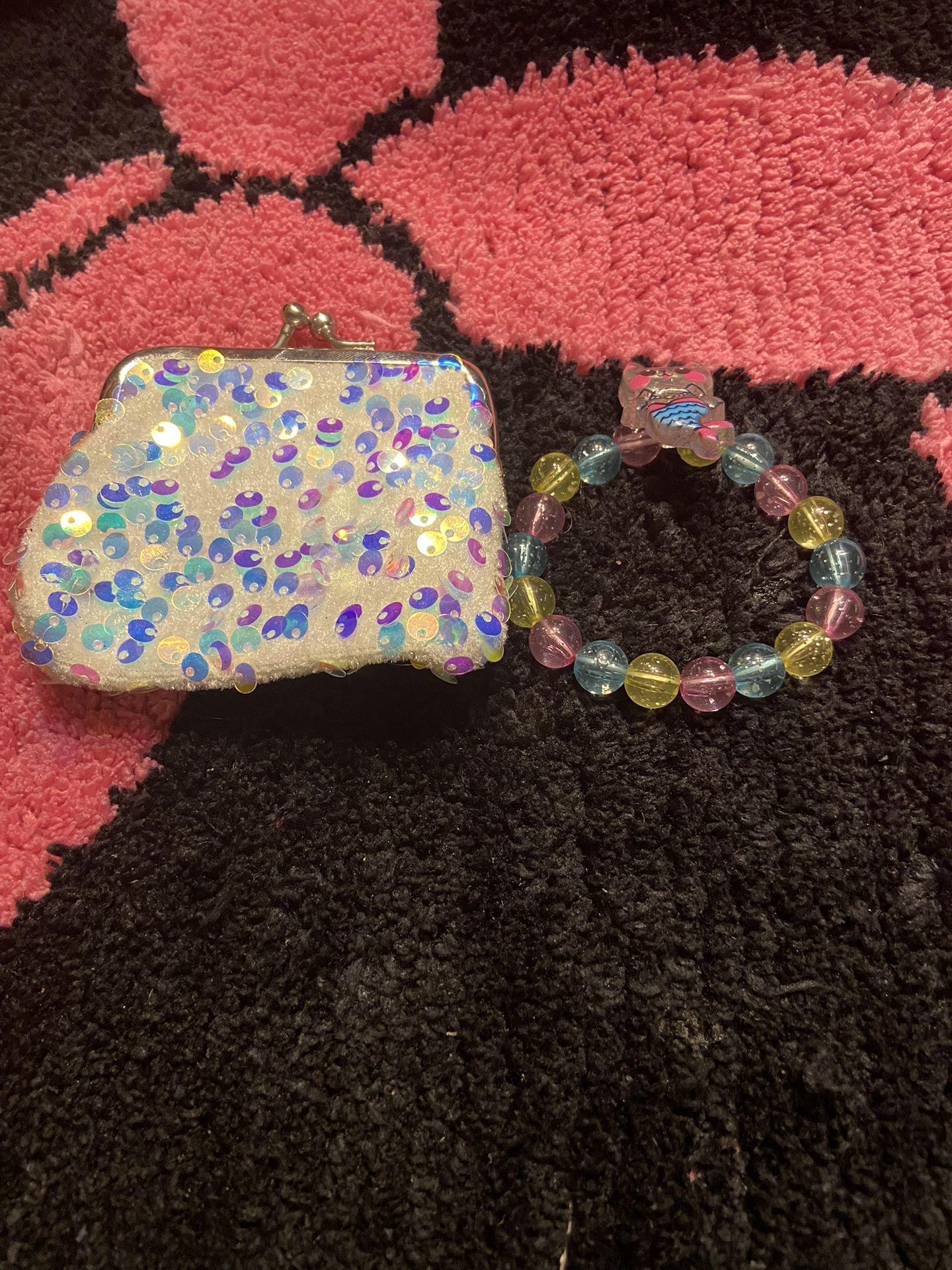 Like new Little Girl, Corn Purse, And Bracelet