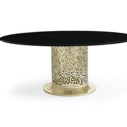 Caracole Lux Dining Table + Rug 