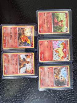 Pokémon Fire Type Card Lot of 5