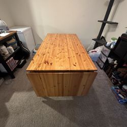 Extendable Wooden table & 2 Wooden Benches 