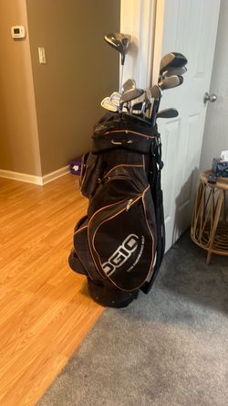 Golf Set with Titleist Irons, Nike Driver, OGIO Bag, SeeMore FGP Putter, Premium Balls & Tees, and Other Clubs