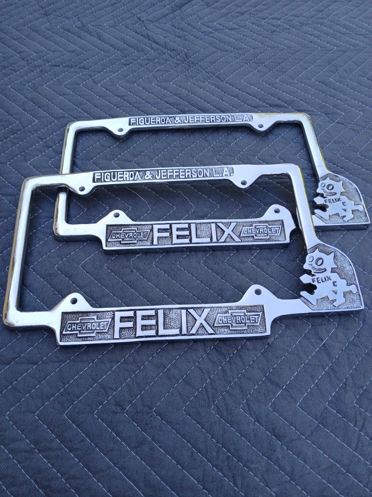 FELIX CHEVROLET LICENSE PLATE FRAME SET